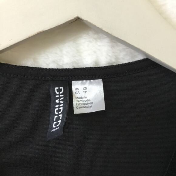 Divided Black Shimmer Long Sleeve Dress - Picture 3 of 8